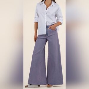 NWT~ Kut from the Kloth Lavender Blake Fab-Ab Super Wide-Leg Jeans